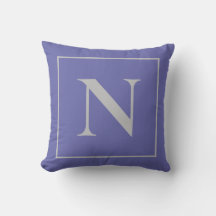 Travesseiro decorativo Mínimo Azul Periwinkle Mono