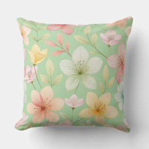 Almofada Travesseiro Decorativo Mint Floral 20"x20"