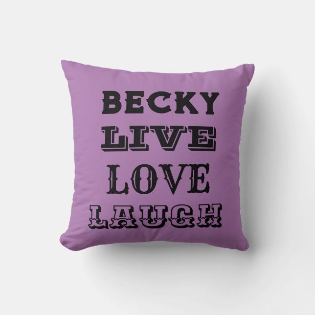 ALMOFADA TRAVESSEIRO DECORATIVO MODERNO COM O NOME DE AMOR  (Frente)