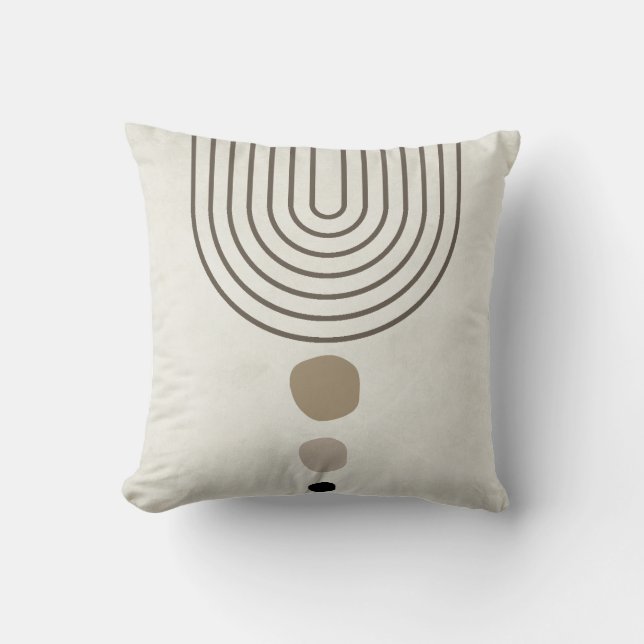 Almofada Travesseiro decorativo moderno Meio século Boho Ab (Frente)