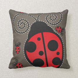 Almofada Travesseiro decorativo Mojo Americano Cute Ladybug