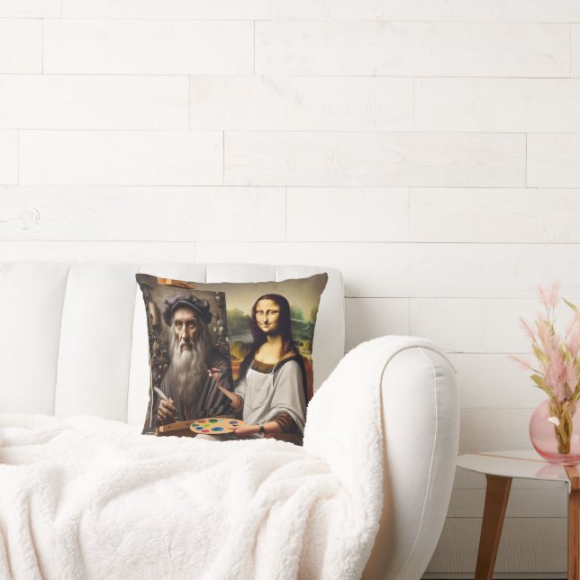 Almofada Travesseiro decorativo Mona Do Vinci (Sofá)