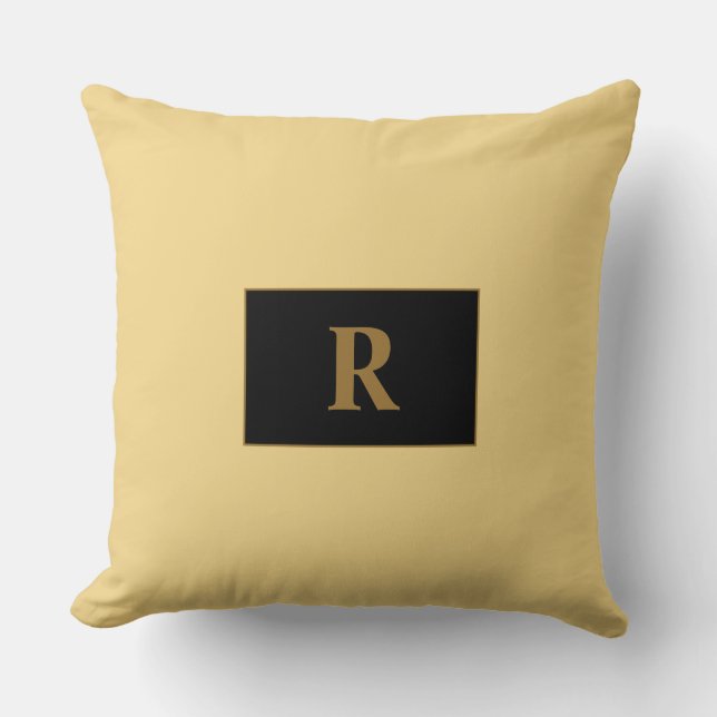 Almofada Travesseiro decorativo Monograma de Champagne (Frente)