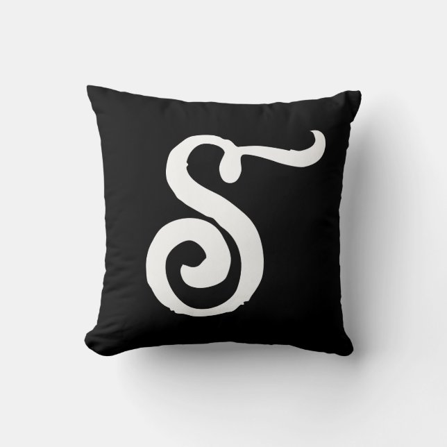 ALMOFADA TRAVESSEIRO DECORATIVO MONOGRAMA NA MODA SCRIPT (Frente)