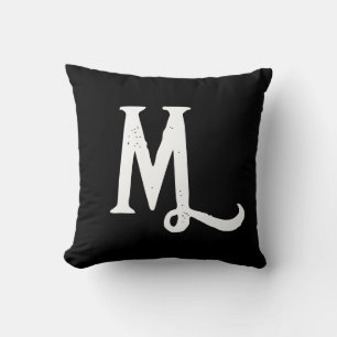 ALMOFADA TRAVESSEIRO DECORATIVO MONOGRAMA NA MODA SCRIPT