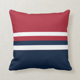 Almofada Travesseiro decorativo Náutico Azul Branco Vermelh