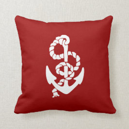 Almofada Travesseiro decorativo náutico da âncora