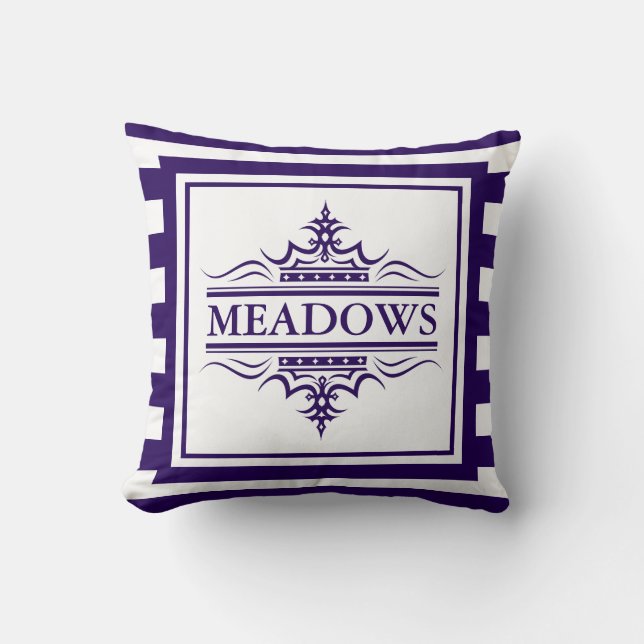 Almofada Travesseiro decorativo Náutico Elegante Azul Marin (Frente)