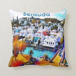Almofada Travesseiro decorativo Neon Pop Art Bermuda