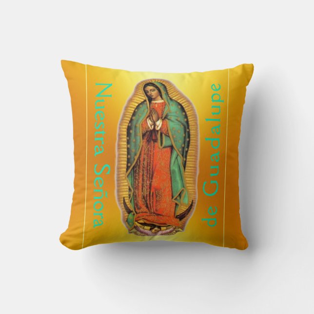 Almofada Travesseiro decorativo Nuestra Señora de Guadalupe (Frente)