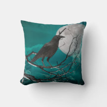 Travesseiro decorativo, O Raven em Verde