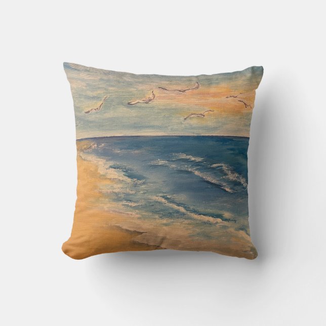 Almofada Travesseiro decorativo Ocean Beach Breeze (Frente)