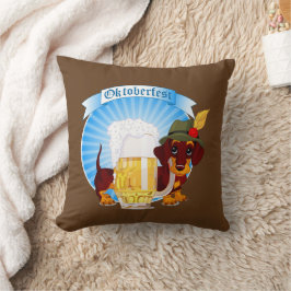 Almofada Travesseiro Decorativo Oktoberfest Dachshund 40cm 