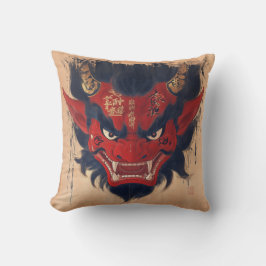Almofada Travesseiro decorativo Oni Demon Japonês
