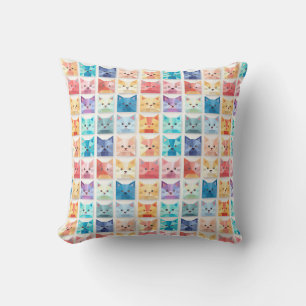 Almofada Travesseiro decorativo Origami Whiskers