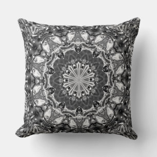 Almofada Travesseiro decorativo Ornamentado Silver Mandala