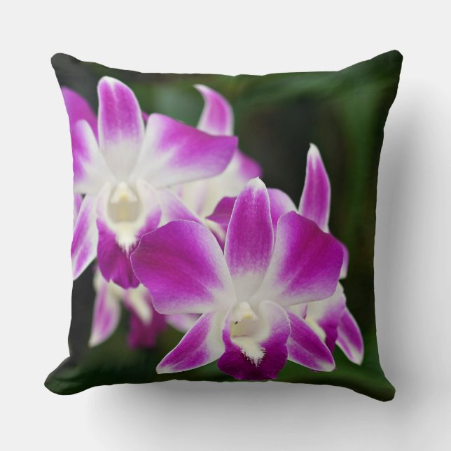 Almofada Travesseiro decorativo Orquídea Roxo (Frente)