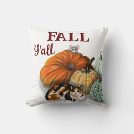 Almofada Travesseiro decorativo, outono, com Calico Cat, ra