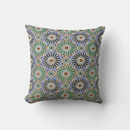 Almofada Travesseiro decorativo Padrão do Azulejo Floral