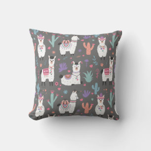 Almofada Travesseiro decorativo padrão Llama