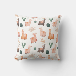 Almofada Travesseiro decorativo padrão Llama