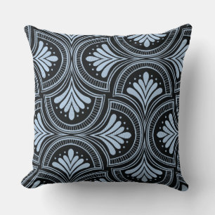 Almofada Travesseiro decorativo Padrão Tribal Azul Clássico