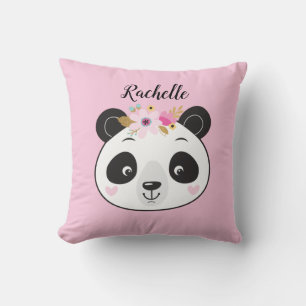 Almofada Travesseiro decorativo Panda Rosa Personalizado