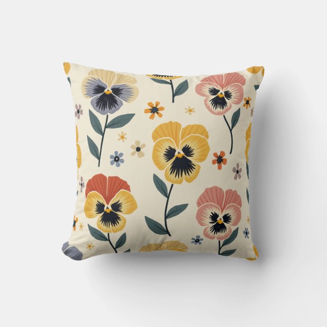 Almofada Travesseiro decorativo Pansy (Frente)