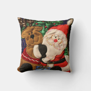 Almofada Travesseiro decorativo/Papais noeis de Natal e Rei