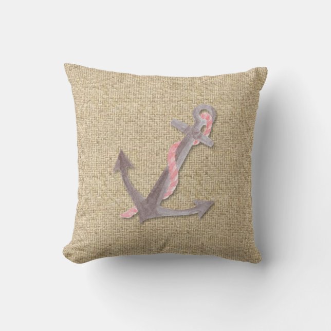 Almofada Travesseiro decorativo para âncora de barco, cor-d (Frente)