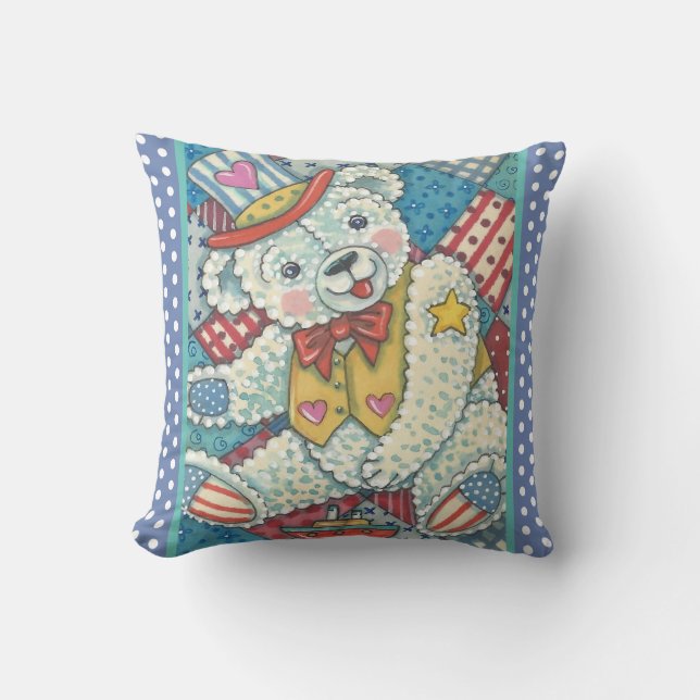 Almofada Travesseiro decorativo PATRIÓTICO DO URSO E DO REC (Frente)