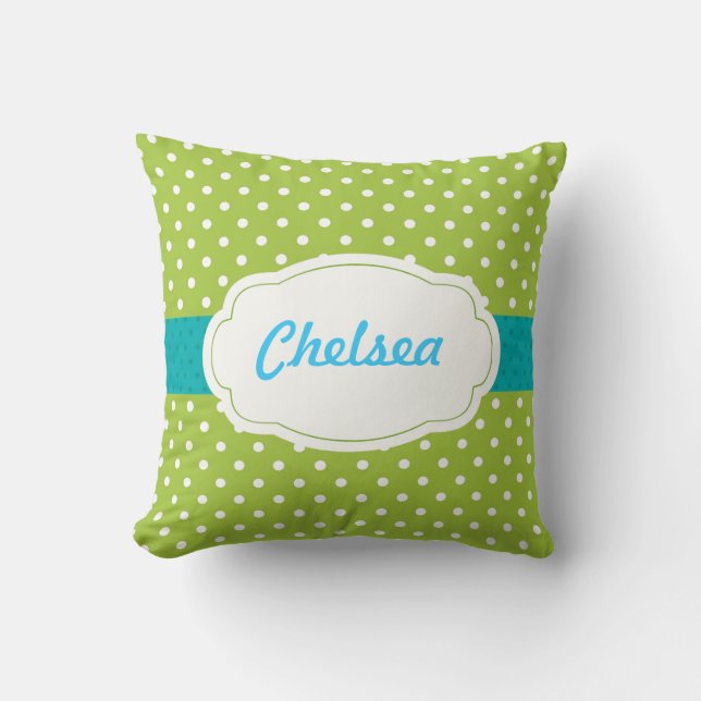 Almofada Travesseiro decorativo Personalizado da bolinhas (Frente)
