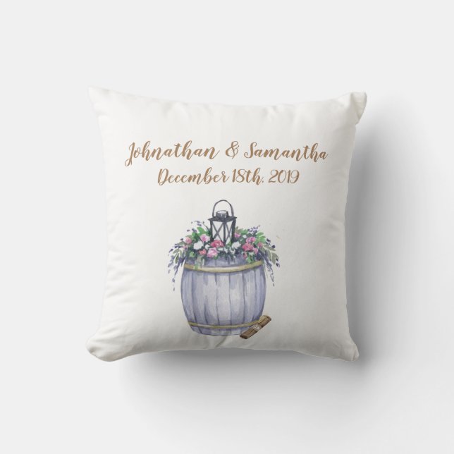 Almofada Travesseiro decorativo personalizado de 16"x16" -  (Frente)