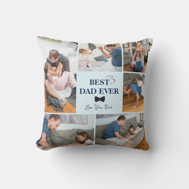 Almofada Travesseiro decorativo personalizado de melhor Pai (Frente)