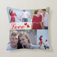 Travesseiro decorativo personalizado do amor da