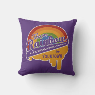 Almofada Travesseiro decorativo personalizado do Team Rainb