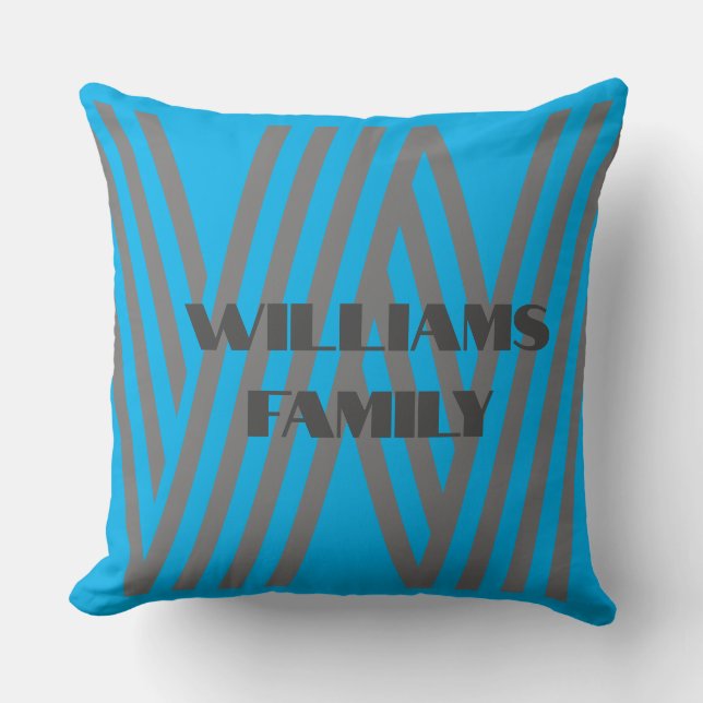 Almofada Travesseiro decorativo personalizado família monog (Frente)