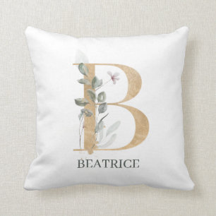 Almofada Travesseiro decorativo Personalizado Floral B Mono