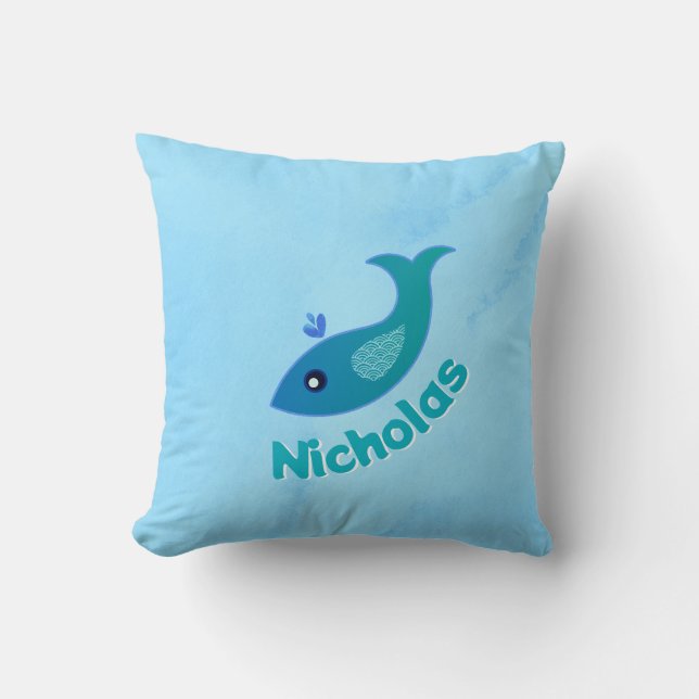 Almofada Travesseiro decorativo personalizado "Gulp, Gulp" (Frente)