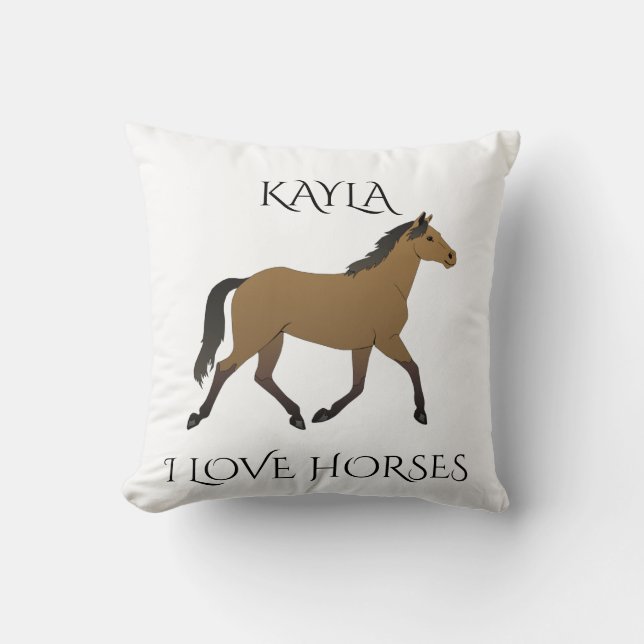 Almofada Travesseiro decorativo personalizado HORSE. (Frente)