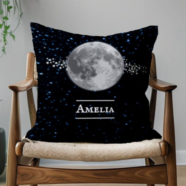 Almofada Travesseiro decorativo Personalizado Lunar (Lunar Personalized Throw Pillow)