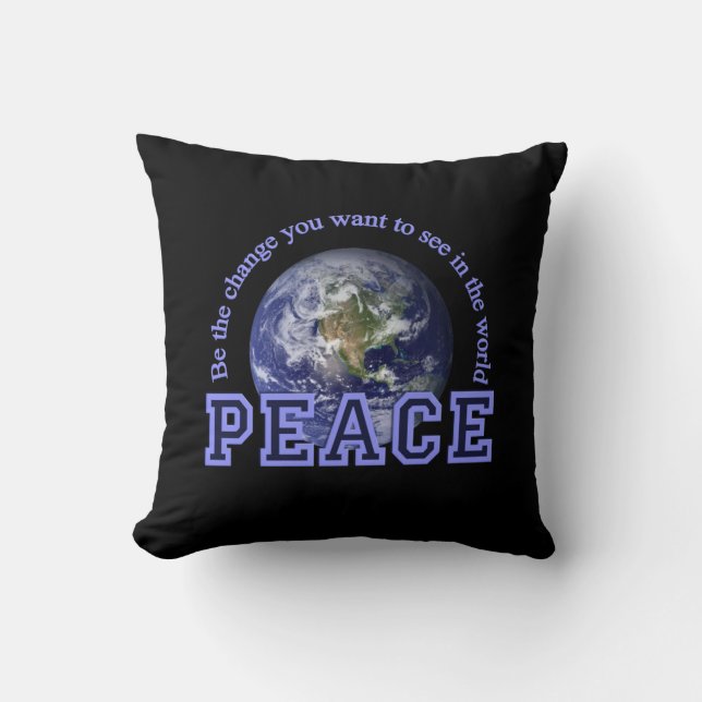 Almofada Travesseiro decorativo personalizado PEACE (Frente)