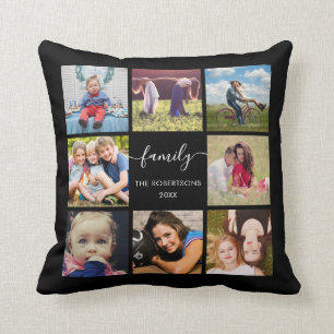 Almofada Travesseiro decorativo Personalizado Preto de Cola