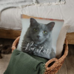 Almofada Travesseiro decorativo Pet Photo<br><div class="desc">Lembranças especiais do seu animal de estimação com este travesseiro decorativo fofo!</div>