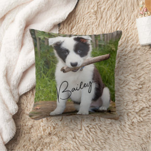 Almofada Travesseiro decorativo Pet Photo Name