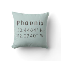 Travesseiro decorativo Phoenix Longitude Latitude