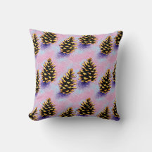 Travesseiro decorativo Pinecones do ouro