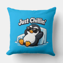Travesseiro Decorativo Pinguim Relaxando
