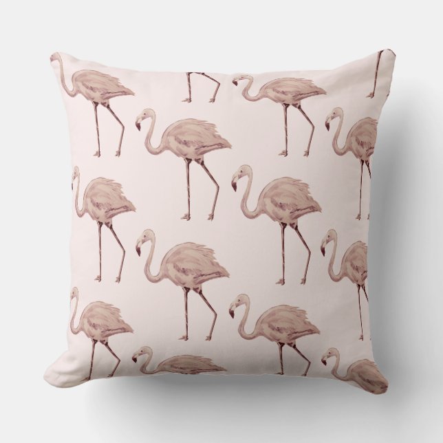 Almofada Travesseiro decorativo Pink Flamingo Pattern (Frente)