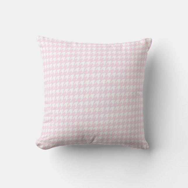 Almofada Travesseiro decorativo Pink Houndstooth (Frente)